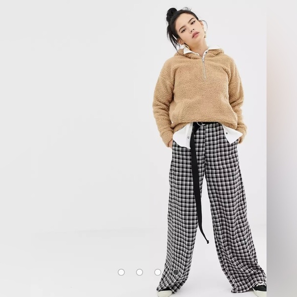 DAISY STREET - oversized teddy hoodie jacket in beige - Picture 3 of 8